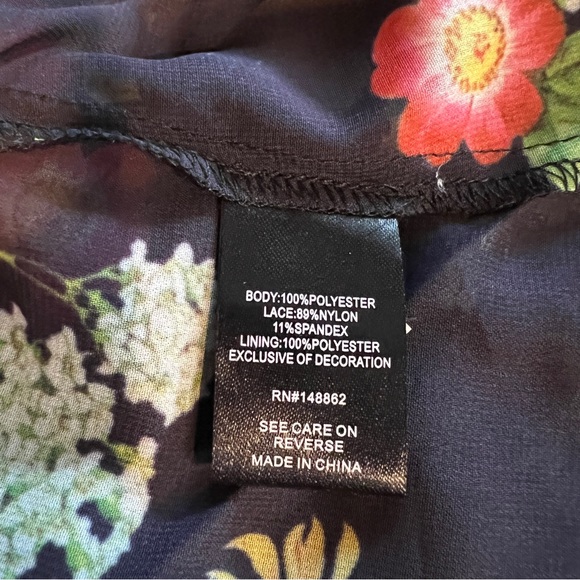 Torrid black floral chiffon maxi dress - Picture 9 of 9